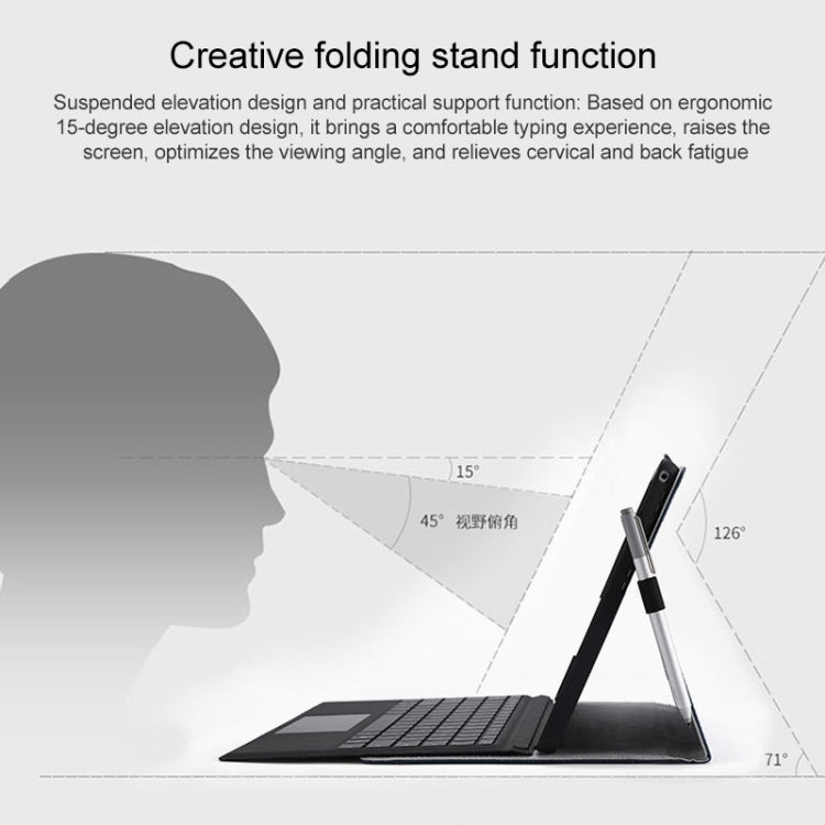 For Microsoft Surface Pro 7 / 7+ Microfiber Lambskin Texture Magnetic Horizontal Flip Leather Case with Pen Slot & Holder