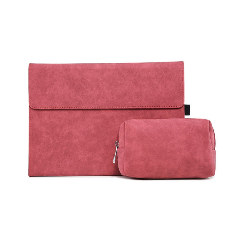 For Microsoft Surface Pro 7 / 7+ South African Sheepskin Magnetic Horizontal Flip Leather Case + Power Supply Bag with Pen Slot & Holder, Case + Power Supply Bag