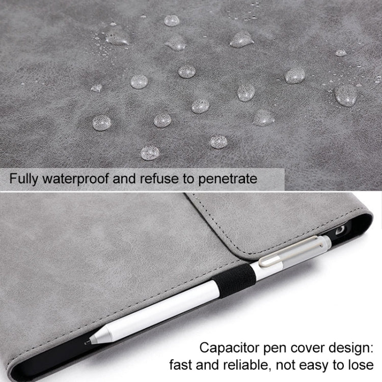 For Microsoft Surface Pro 7 / 7+ Microfiber Lambskin Texture Magnetic Horizontal Flip Leather Case with Pen Slot & Holder, Case