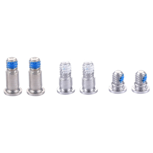 Tornillos de cubierta inferior para carcasa de computadora 6 en 1 para MacBook Pro de 13,3 pulgadas A1708 (4 largos + 2 cortos), cubierta plateada A1708