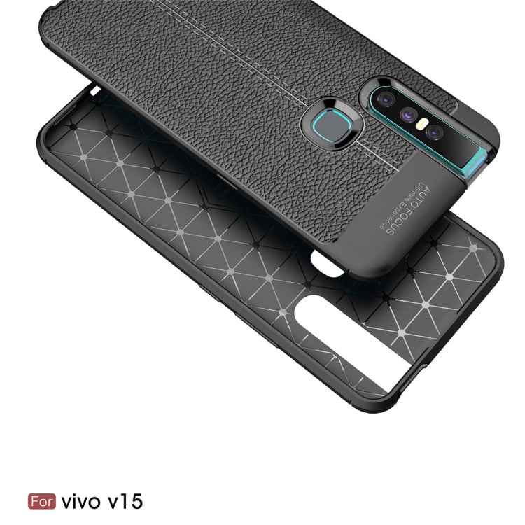 Litchi Texture TPU Shockproof Case for Vivo V15