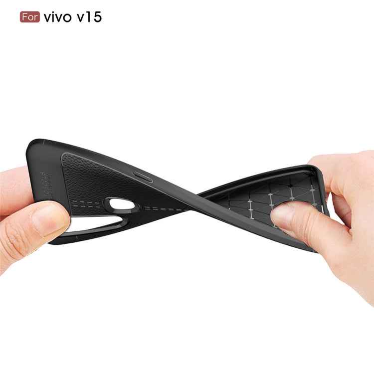 Litchi Texture TPU Shockproof Case for Vivo V15