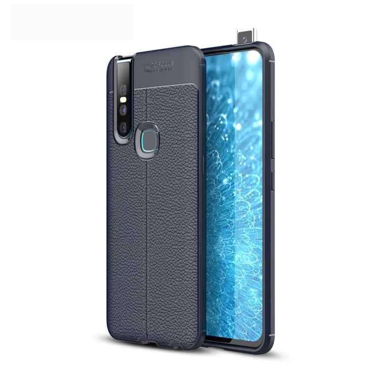 Litchi Texture TPU Shockproof Case for Vivo V15