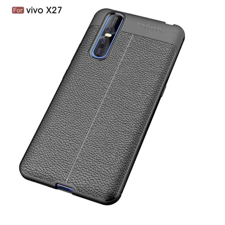 Litchi Texture TPU Shockproof Case for Vivo X27