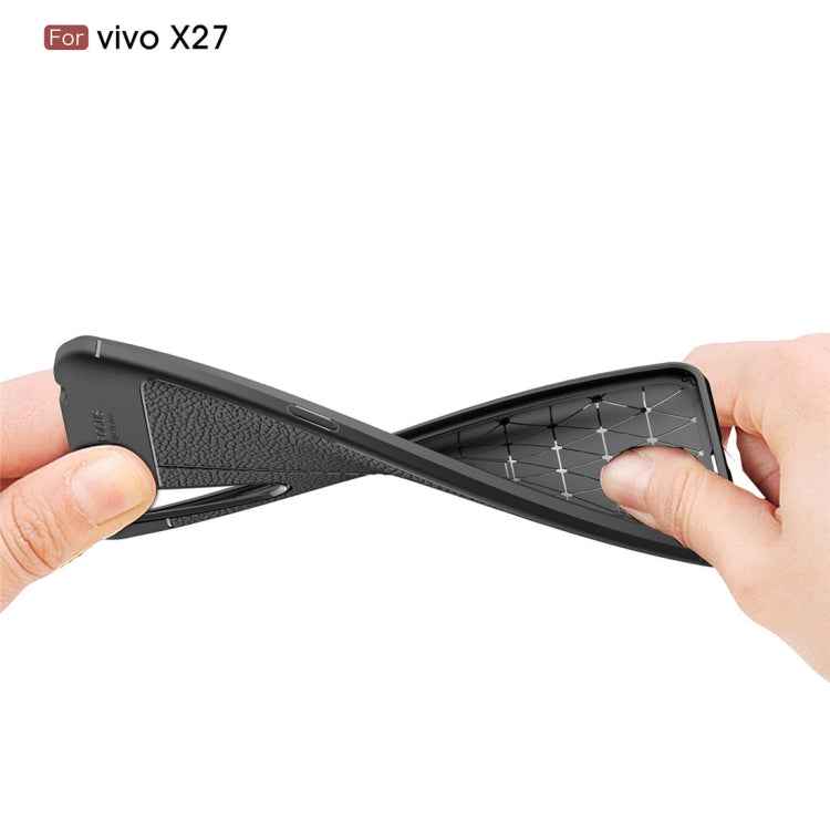 Litchi Texture TPU Shockproof Case for Vivo X27
