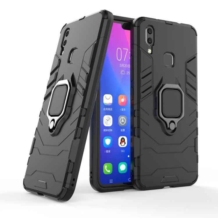 PC + TPU Shockproof Protective Case for Vivo X21, with Magnetic Ring Holder