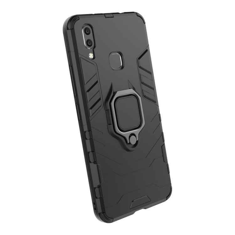 PC + TPU Shockproof Protective Case for Vivo X21, with Magnetic Ring Holder