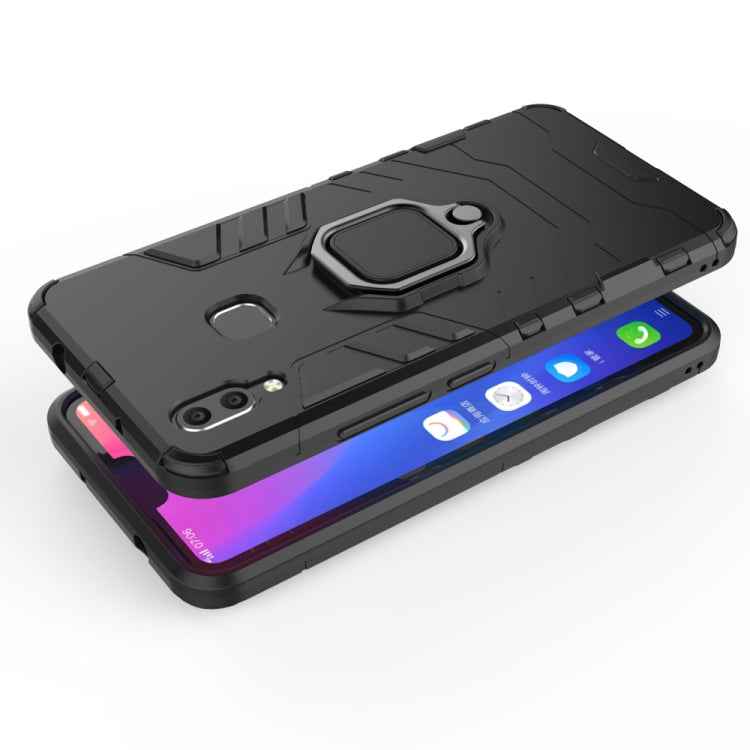 PC + TPU Shockproof Protective Case for Vivo X21, with Magnetic Ring Holder