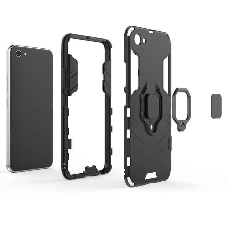 PC + TPU Shockproof Protective Case for Vivo Y83, with Magnetic Ring Holder
