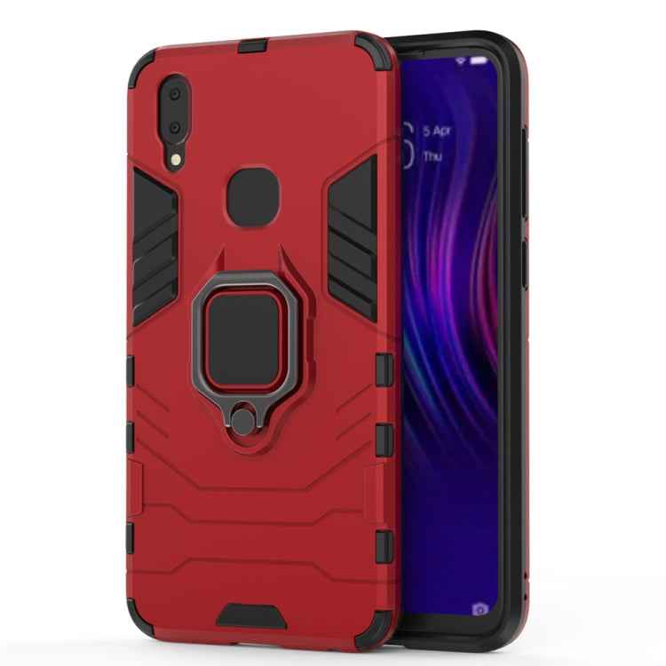 PC + TPU Shockproof Protective Case for Vivo V11i, with Magnetic Ring Holder