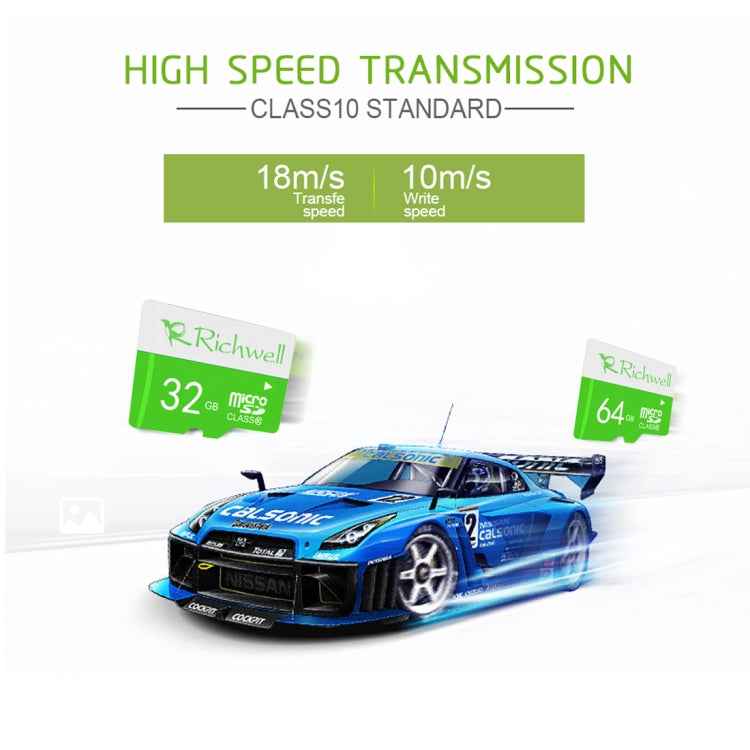 Richwell 64GB High Speed Class 10 Micro SD(TF) Memory Card