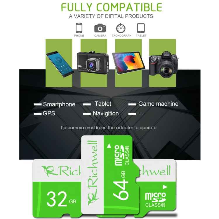 Richwell 8GB High Speed Class 10 Micro SD(TF) Memory Card