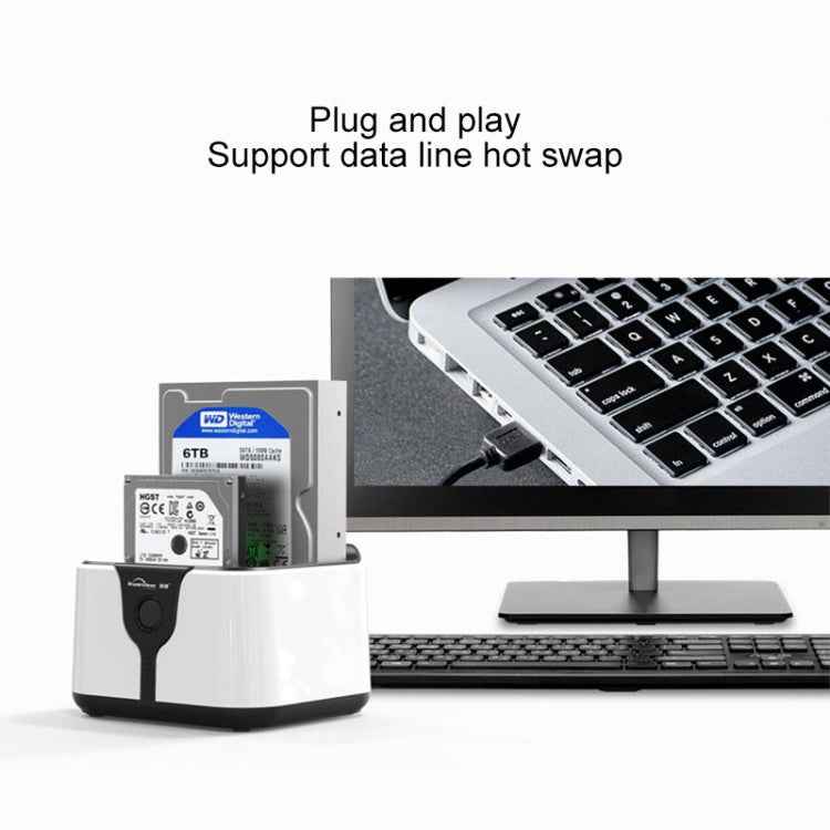 Blueendless 2.5 / 3.5 inch SATA USB 3.0 2 Bay Hard Drive Dock