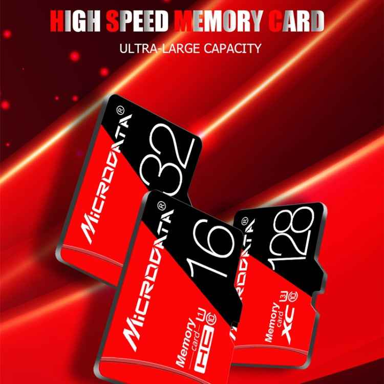 MICRODATA 64GB High Speed U3 Red and Black TF(Micro SD) Memory Card