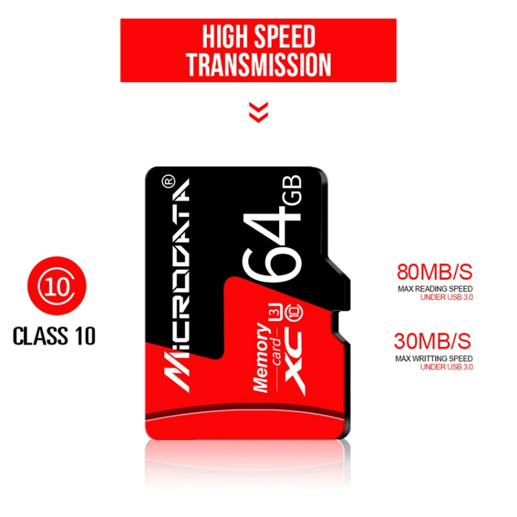 Carte mémoire Micro SD (TF) MicroDATA U1 16 Go rouge et noir, 16 Go
