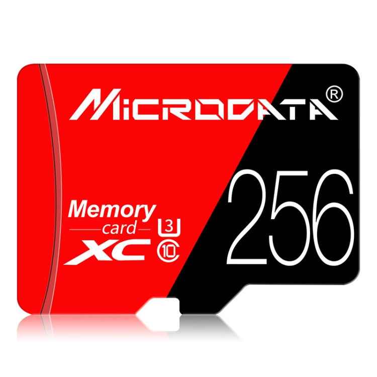 MICRODATA 256GB U3 Red and Black TF(Micro SD) Memory Card