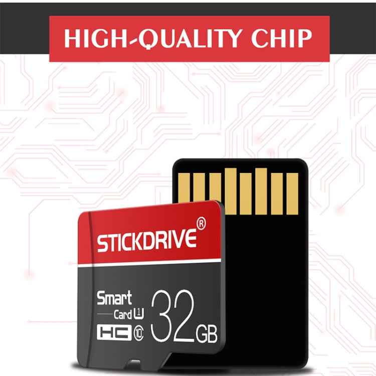 STICKDRIVE 16GB U1 White Line Red and Black TF(Micro SD) Memory Card