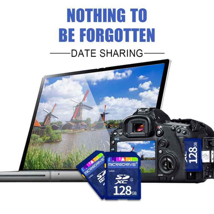 Microdrive 128GB High Speed Class 10 SD Memory Card for All Digital Devices with SD Card Slot
