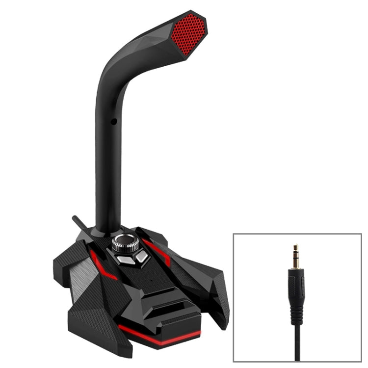 GK Desktop 3.5mm Wired Dual Mic Condenser Microphone, Compatible with PC / Mac for Live Broadcast, Show, KTV, etc., GK 3.5mm Port/Red, GK 3.5mm Port/White