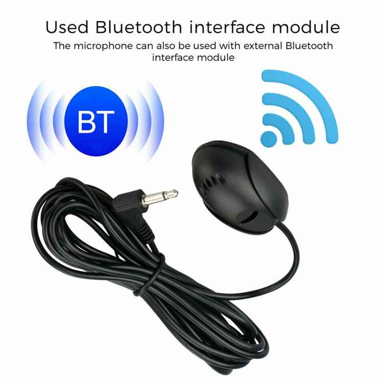 ZJ010MR Mono 3.5mm Angle Head Plug Car Navigation GPS Speaker External Paste Bluetooth Microphone, Length: 3m