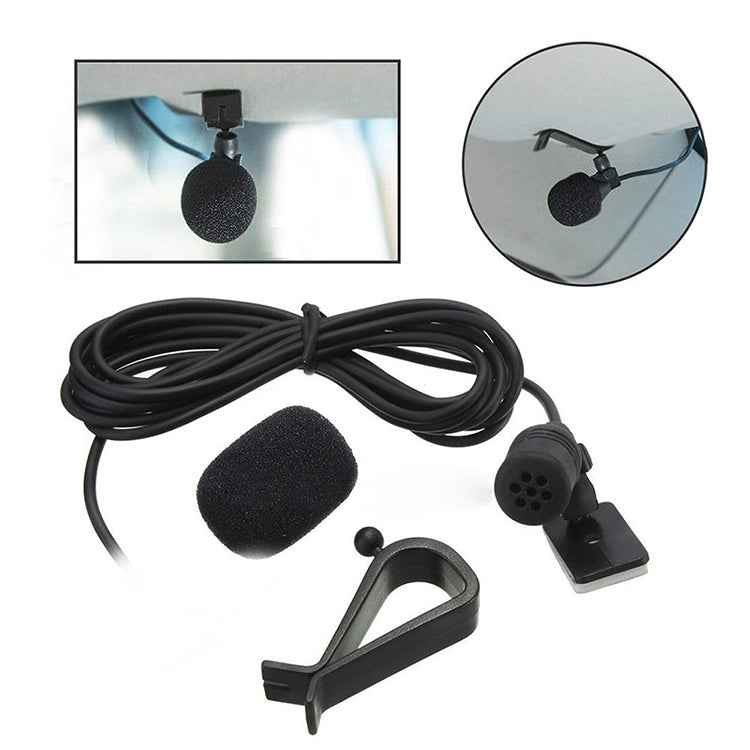 ZJ015MR Mono 3.5mm Angle Head Plug Car Navigation DVD External Paste Microphone, Length: 3m