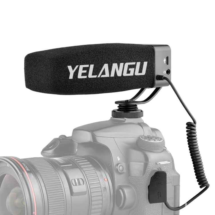 YELANG MIC09 Shotgun Gain Condenser Broadcast Microphone with Windshield for Canon / Nikon / Sony DSLR Cameras, Smartphones