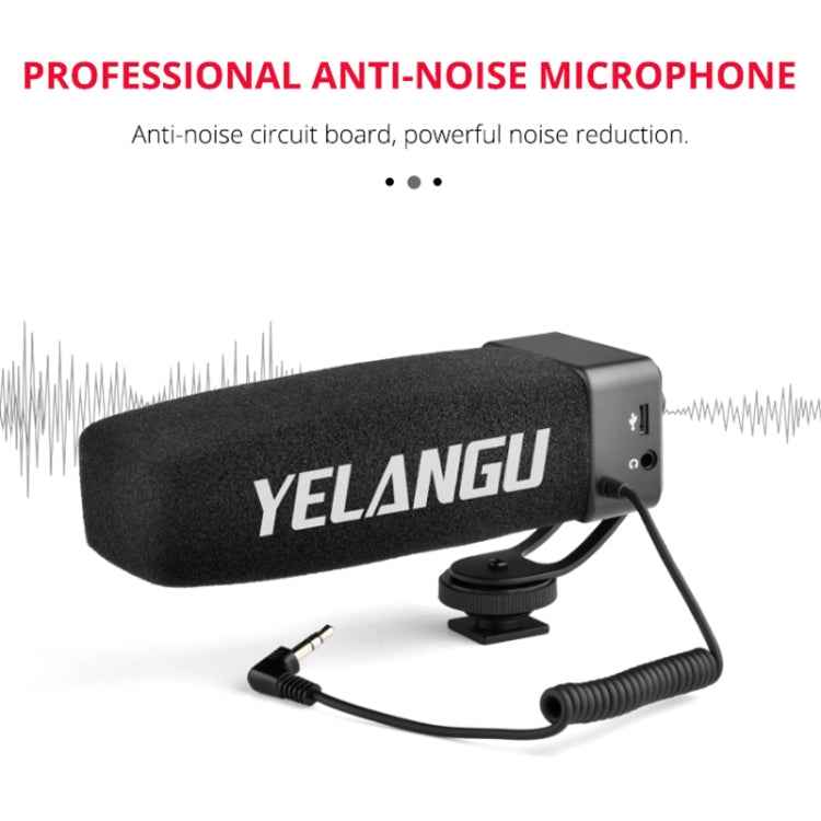 YELANG MIC09 Shotgun Gain Condenser Broadcast Microphone with Windshield for Canon / Nikon / Sony DSLR Cameras, Smartphones