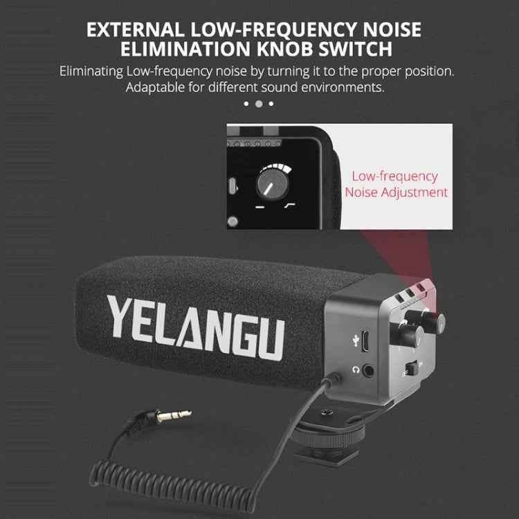 YELANG MIC09 Shotgun Gain Condenser Broadcast Microphone with Windshield for Canon / Nikon / Sony DSLR Cameras, Smartphones