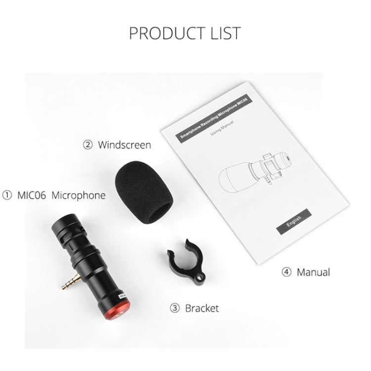 YELANGU MIC06 Live Broadcast Smartphone Recording Microphone, MIC06