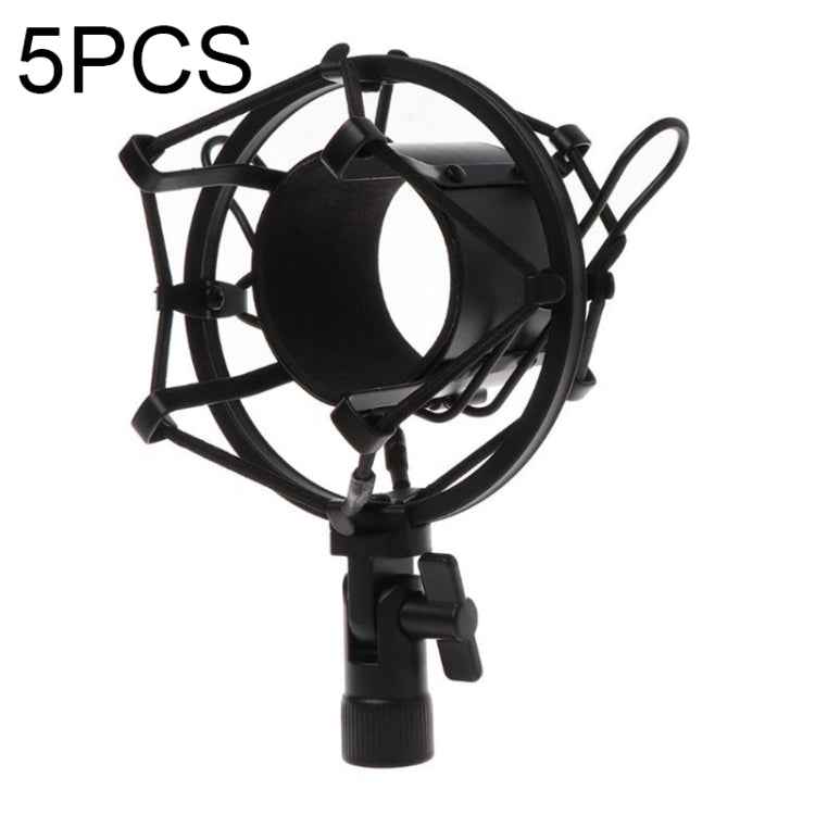 5 PCS Condenser Microphone 46mm Plastic Shockproof Mount Holder