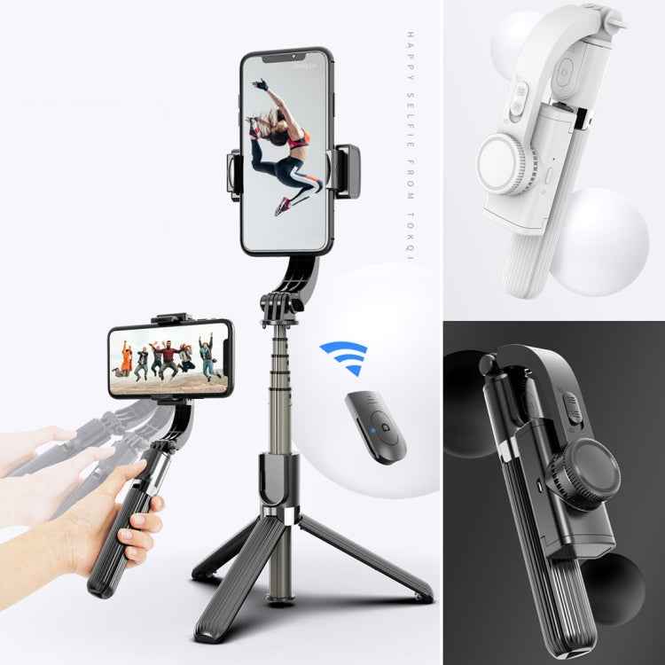 L08 Adjustable Gimbal Stabilize Bluetooth Self-timer Pole Tripod Selfie Stick