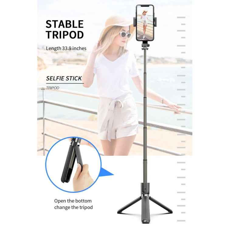 L08 Adjustable Gimbal Stabilize Bluetooth Self-timer Pole Tripod Selfie Stick