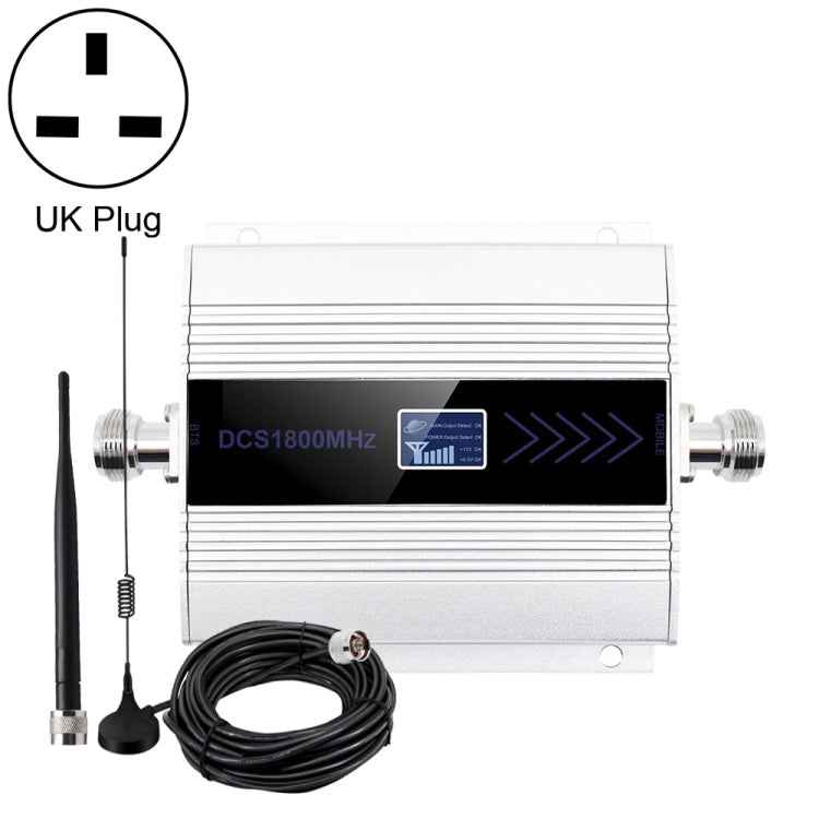 DCS-LTE 4G Phone Signal Repeater Booster, US Plug(Silver)