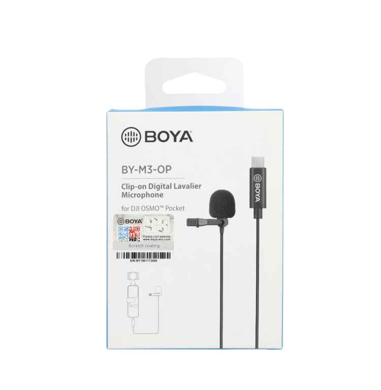 BOYA BY-M3-OP For DJI OSMO Pocket Clip-on Digital Lavalier Microphone