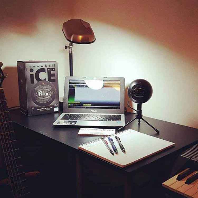 Logitech Blue Snowball-ice USB Condenser Anchor Recording Microphone