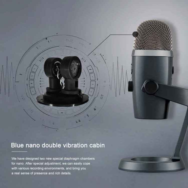 Logitech Blue Yeti Nano Condenser Digital USB Live Broadcast Microphone