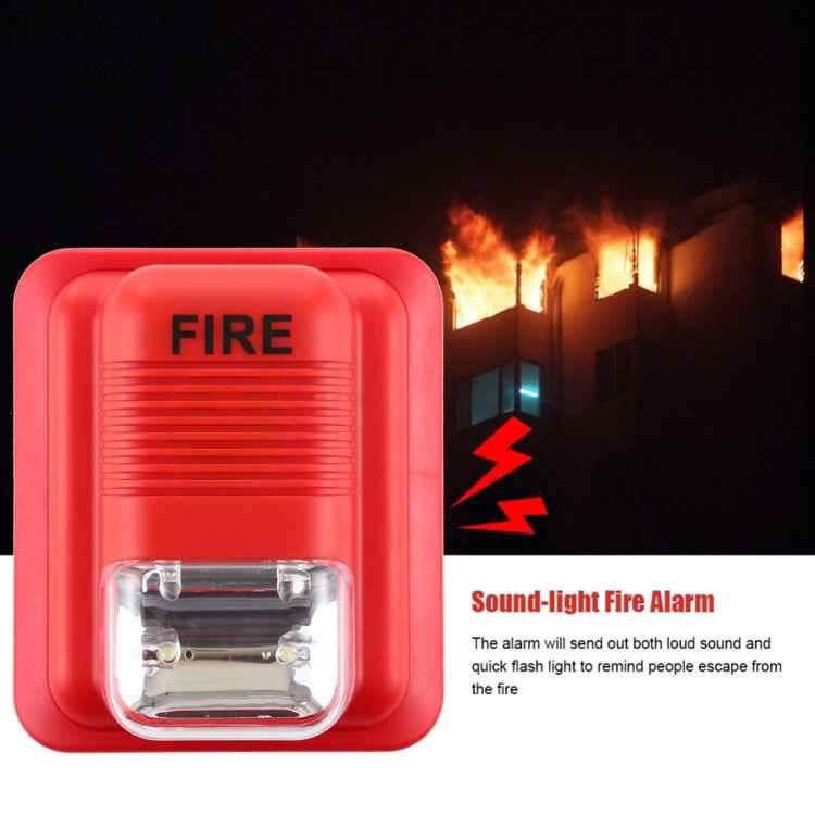 Sound-light Fire Alarm Warning Strobe Horn Alert Safety System Sensor