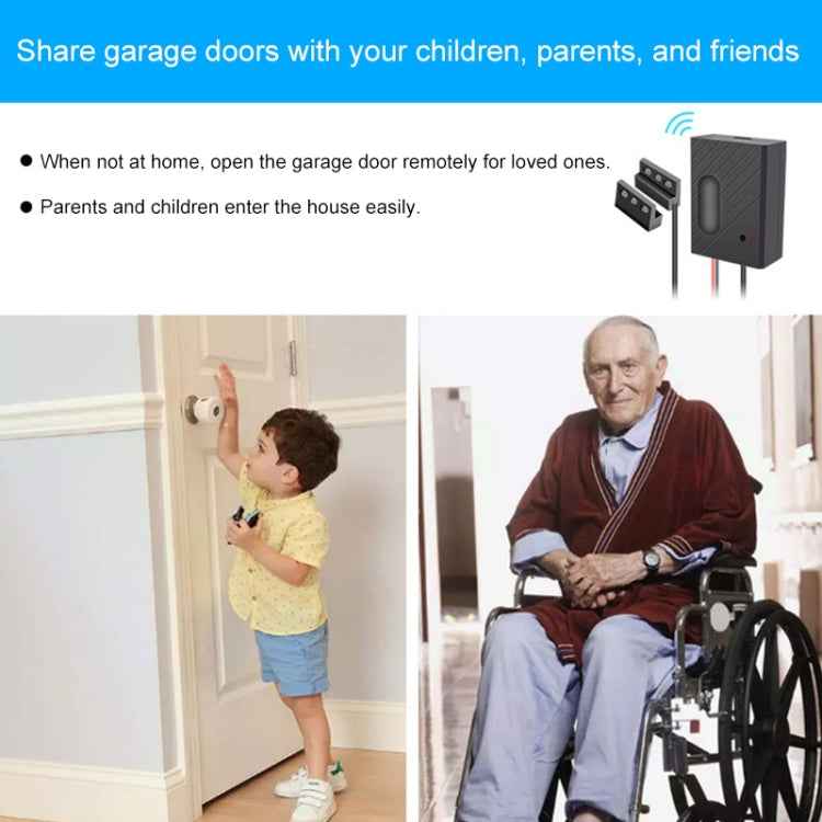 DY-CK400A Garage Door Switch Wireless WiFi Remote Controller, Support for Alexa Voice Control & APP Control & Multi-person Sharing