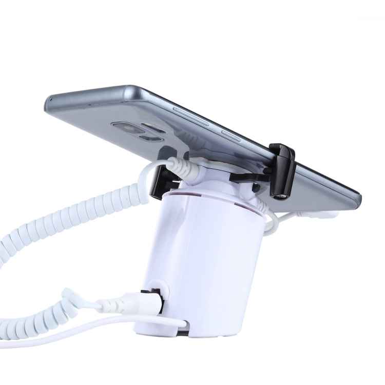 Cylindrical Display Stand Security System Burglar Alarm / Anti-theft Alarm Display Holder with Infrared Remote Control for Mobile Phones with Type-C / USB-C Port