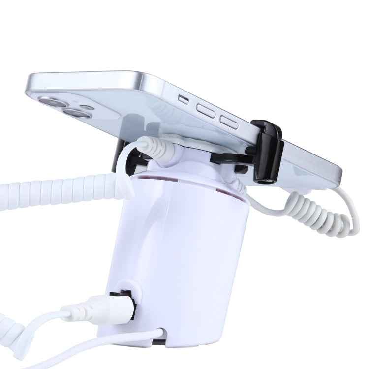 Cylindrical Display Stand Security System Burglar Alarm / Anti-theft Alarm Display Holder with Infrared Remote Control for iPhone / iPod with 8-Pin Port