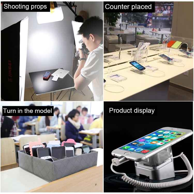 Cylindrical Display Stand Security System Burglar Alarm / Anti-theft Alarm Display Holder with Infrared Remote Control for iPhone / iPod with 8-Pin Port