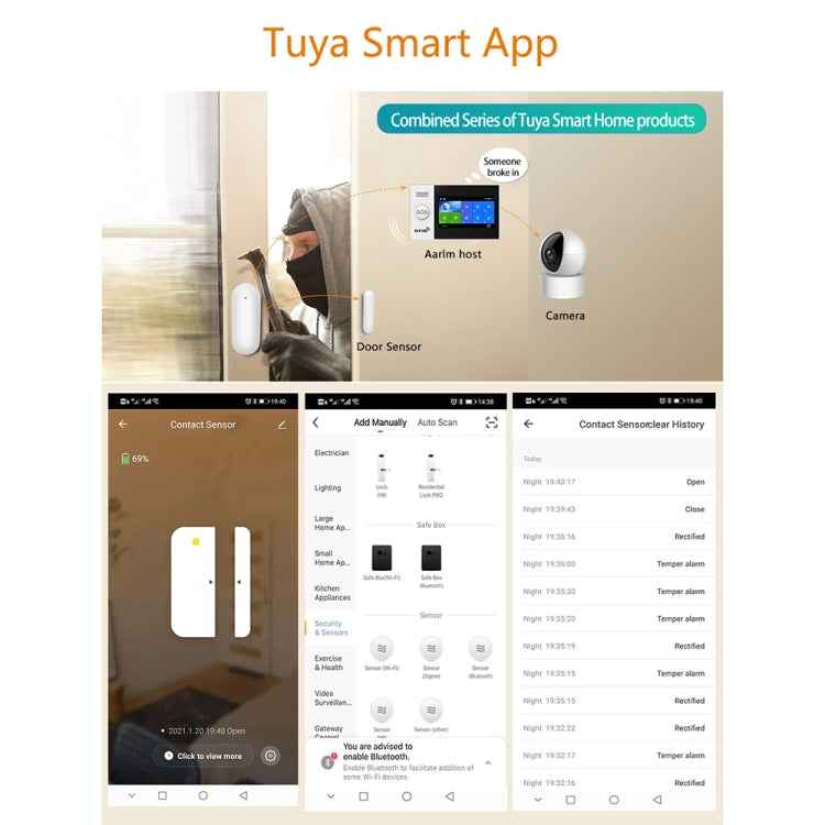 PB-69W WIFI Smart Wireless Magnetic Door and Window Sensor