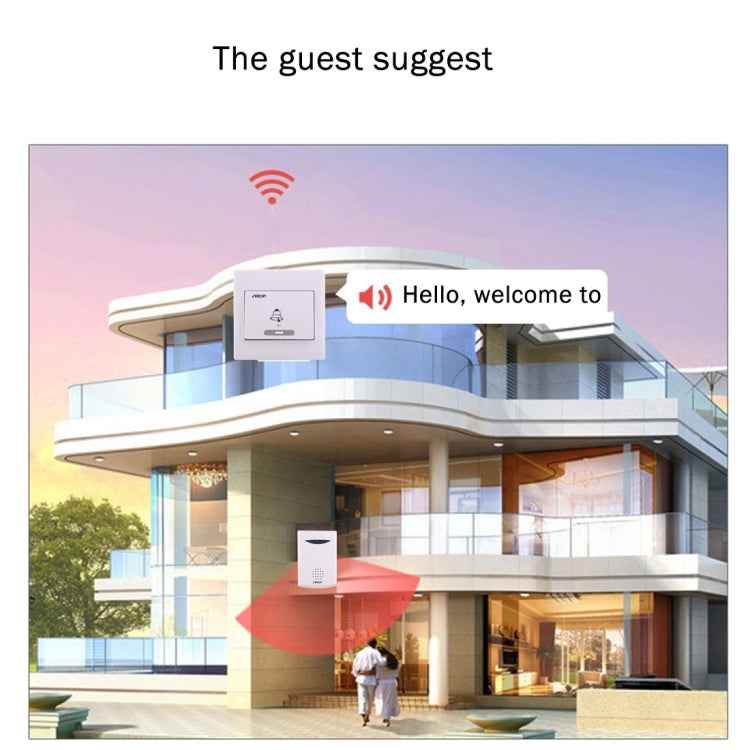 Aiton V006C Wireless Digital Music Doorbell, Receiver Distance: 150m