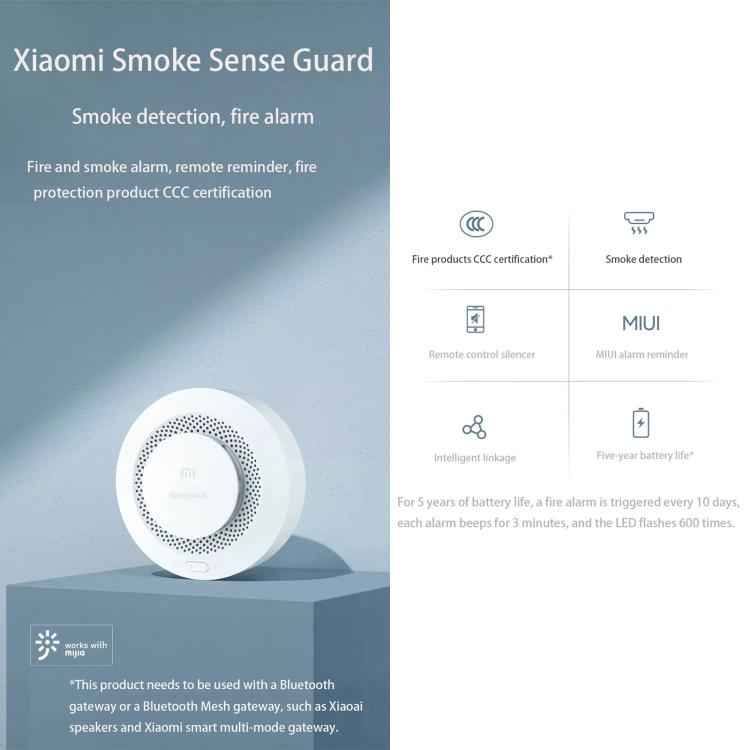 Original Xiaomi Honeywell Smart Fire Alarm Smoke Detector Alarm, Work with Xiaomi Multimode Smart Home Gateway 2 (CA1001) Mihome APP Control