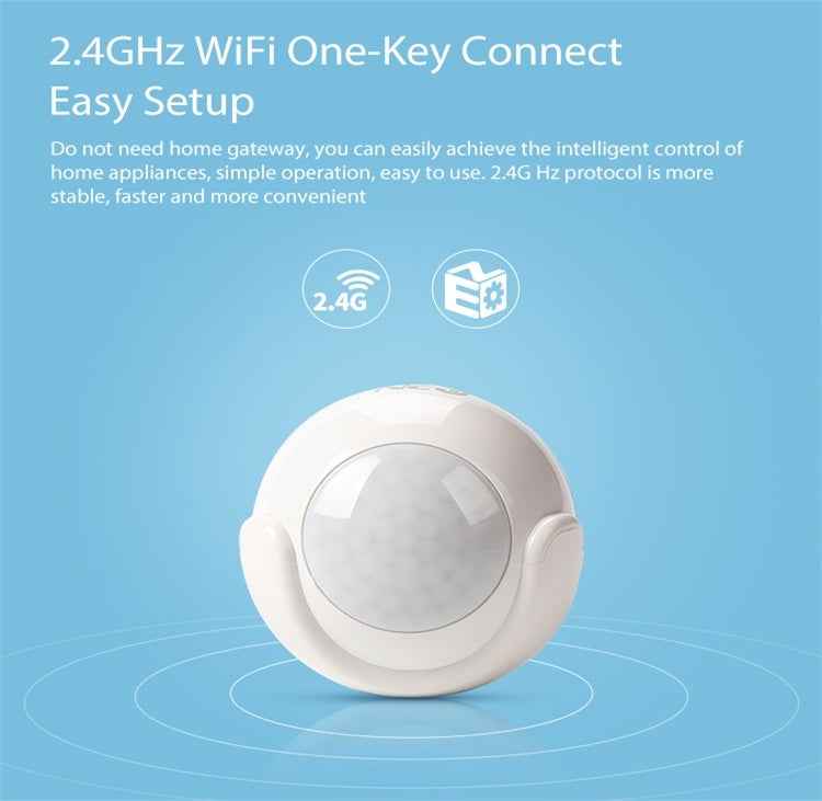 NEO NAS-PD01W Wireless WiFi PIR Detector Motion Sensor, Support Android / IOS systems & Ultra-bright Red LED