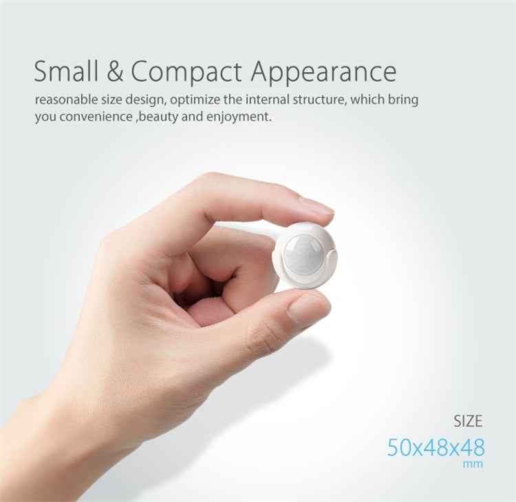 NEO NAS-PD01W Wireless WiFi PIR Detector Motion Sensor, Support Android / IOS systems & Ultra-bright Red LED