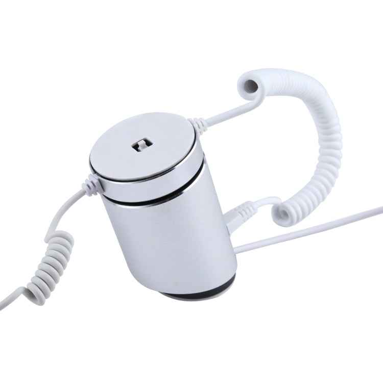 Aluminum Shell Cylindrical Display Stand Digital Magnetic Security System Burglar Alarm / Anti-theft Alarm Display Holder for iPhone & iPod & iPad with 8 Pin Port
