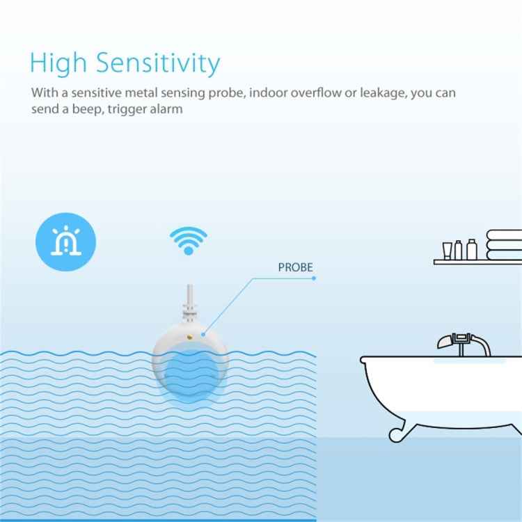 NEO NAS-WS02W WiFi Water Sensor & Flood Detector, Support Android / IOS systems