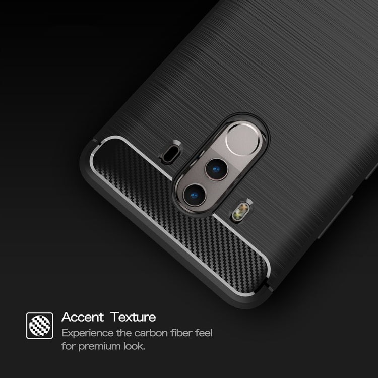 For Huawei Mate 10 Pro Brushed Texture Carbon Fiber Shockproof TPU Rugged Armor Protective Case , For Mate 10 Pro, For Huawei Mate 10 Pro