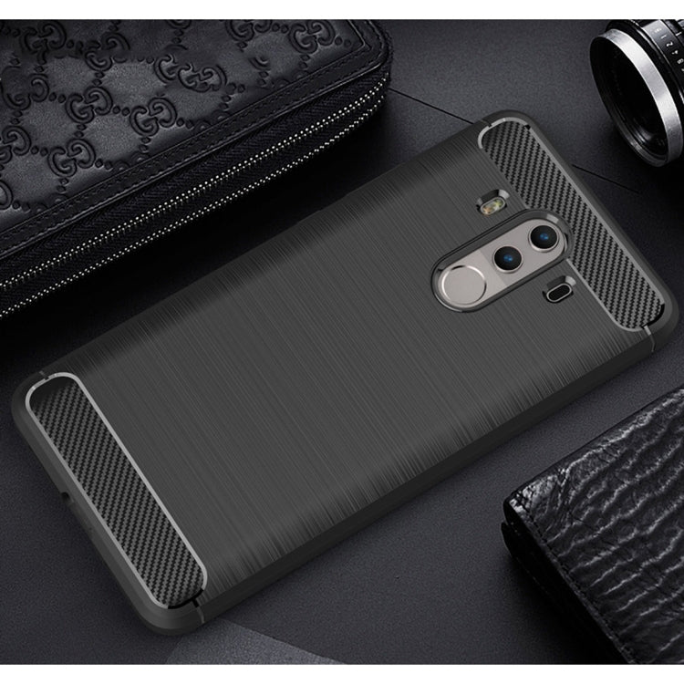 For Huawei Mate 10 Pro Brushed Texture Carbon Fiber Shockproof TPU Rugged Armor Protective Case , For Mate 10 Pro, For Huawei Mate 10 Pro
